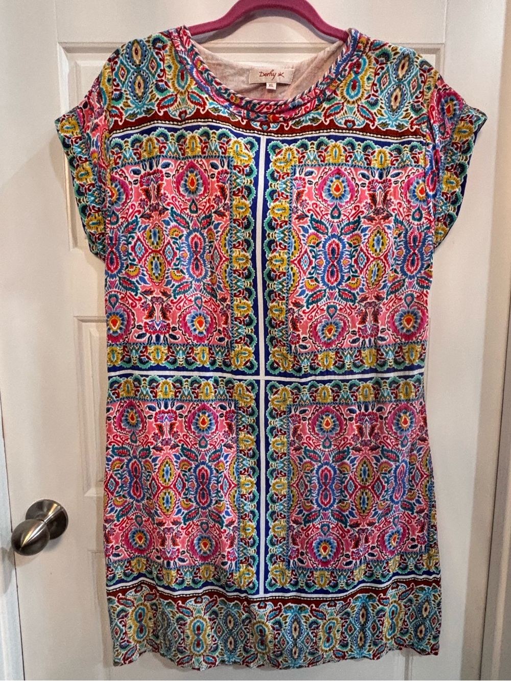 Derhy (René Derhy) vibrant shift dress . XL